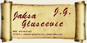 Jakša Gluščević vizit kartica